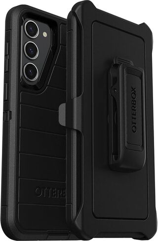 OtterBox Galaxy S23+ (Only) - Defender Series Case - Black, Rugged & Durable - with Port Protection - Includes Holster Clip Kickstand - Microbial Defense Protection - Non-Retail Packaging in Saudi Arabia