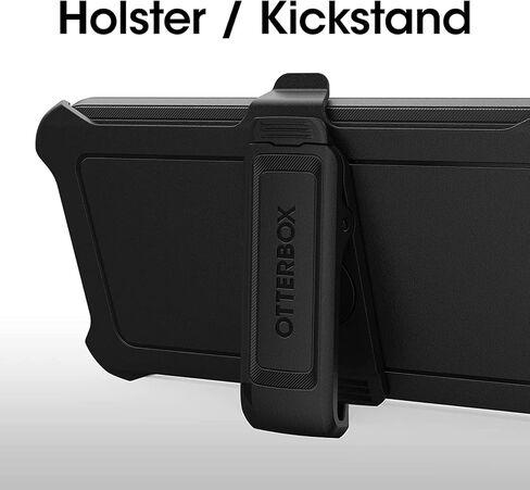OtterBox Galaxy S23+ (Only) - Defender Series Case - Black, Rugged & Durable - with Port Protection - Includes Holster Clip Kickstand - Microbial Defense Protection - Non-Retail Packaging in Saudi Arabia