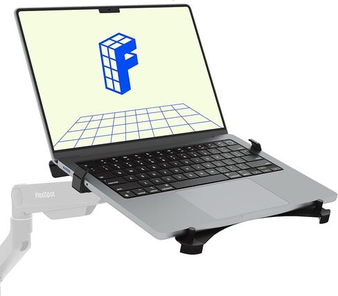 FlexiSpot Laptop Tray for Monitor Arm, VESA Mount 75x75&100x100mm, Fits Laptops up to 17.3in, Notebook Tray with Lockable Clips for Home Office- Black in Saudi Arabia