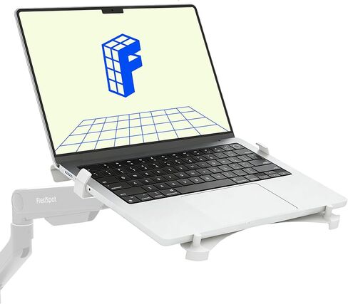 FlexiSpot Laptop Tray for Monitor Arm, VESA Mount 75x75&100x100mm, Fits Laptops up to 17.3in, Notebook Tray with Lockable Clips for Home Office- Black in Saudi Arabia