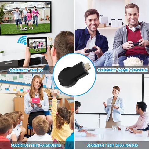 HDMI Wireless Display Dongle Adapter - WiFi 4K&1080P Portable Transmitter, Streaming Media Video/Audio/File from Smartphone, Laptop to HDTV/Monitor/Projector Support Windows in Saudi Arabia