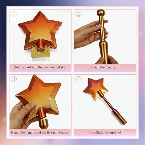 Credit Card Wand, Fairy Pay Wand, 3D Printed Tap to Pay-Contactless Payment Holder, Suitable Scenarios for Card Payment(Pink Gold) in Saudi Arabia