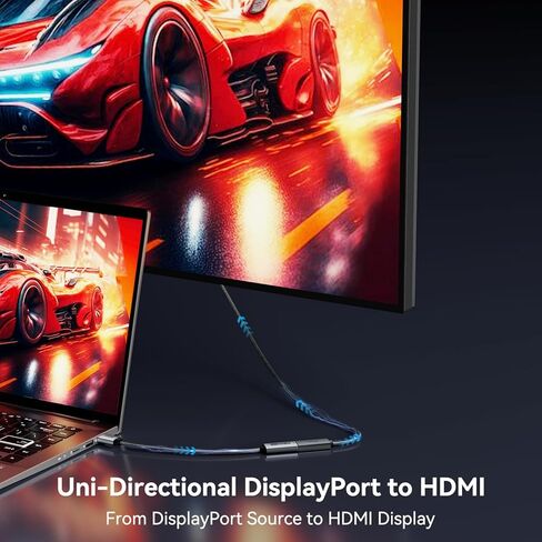 BENFEI DisplayPort 1.4 to HDMI 2.1 Adapter 8K@60Hz/4K@240Hz/1080P@480Hz, Unidirectional DP Computer to HDMI Monitor, High-Spec Aluminum Converter for Gaming Monitor, TV, AMD, NVIDIA in Saudi Arabia