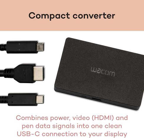 Wacom Converter Kit, HDMI to USB-C Connection Solution for Wacom One 14 and Movink 13 Displays in Saudi Arabia