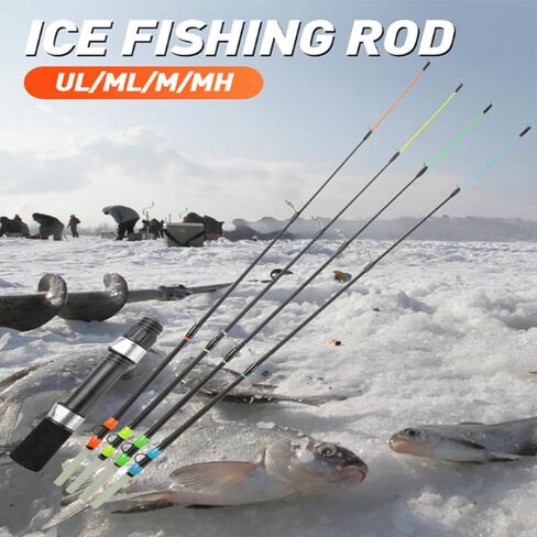 Winter Ice Fishing Rod Light Weight Poles Flat Tip Tool Highly Sensitive Tip Ice Fishing Tackle in Saudi Arabia