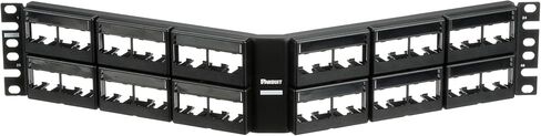 Panduit CPPLA48WBLY Angled 48-Port Patch Panel, Black in Saudi Arabia