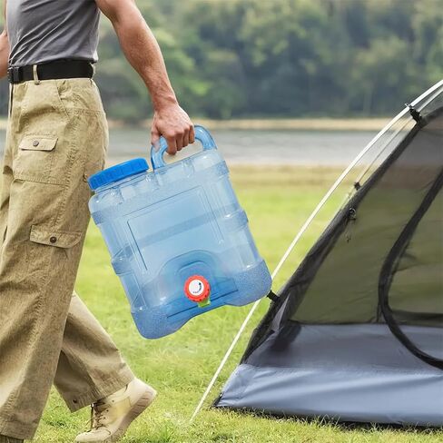 حاوية مياه للتخييم سعة 2.6 جالون مع حنفية، إبريق مياه محمول خالٍ من مادة BPA، خزان تخزين مياه في حالات الطوارئ بدون تسرب للتخييم والمركبات والسيارات والمشي لمسافات طويلة في الهواء الطلق والنزهة in Kuwait