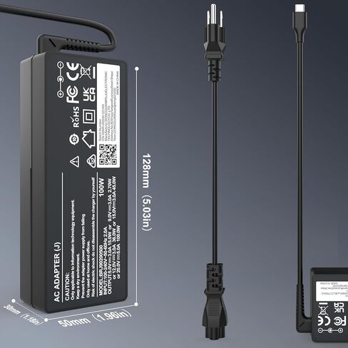شاحن سريع USB C بقوة 100 واط، محول GaN PD 3.0 لأجهزة Mac Book وDell XPS وHP وAsus وAcer وThinkPad وiPad وiPhone وSamsung وSwitch - مزود طاقة للكمبيوتر المحمول in Kuwait