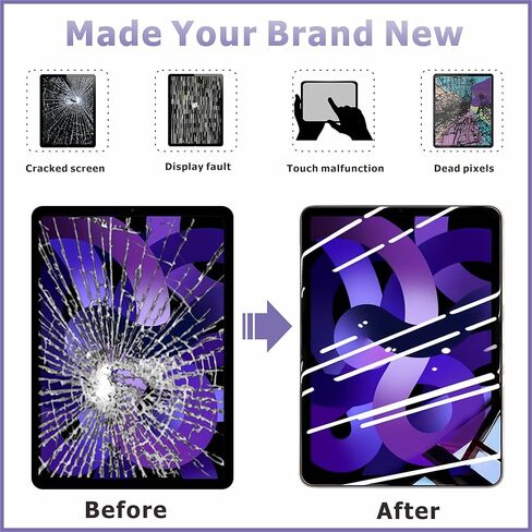استبدال شاشة LCD passionTR لجهاز iPad Air الجيل الرابع (2020)/الجيل الخامس (2022) 10.9 بوصة | يناسب A2072 A2316 A2324 A2325 A2588 A2589 A2591 | مجموعة كاملة من محول الأرقام لشاشة اللمس مع الأدوات in Kuwait