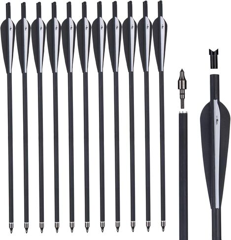 Crossbow Bolts 16 Inch -, Hunting and Target Practice, Archery Bolts for Crossbow Shooting, 12 Pack in Saudi Arabia