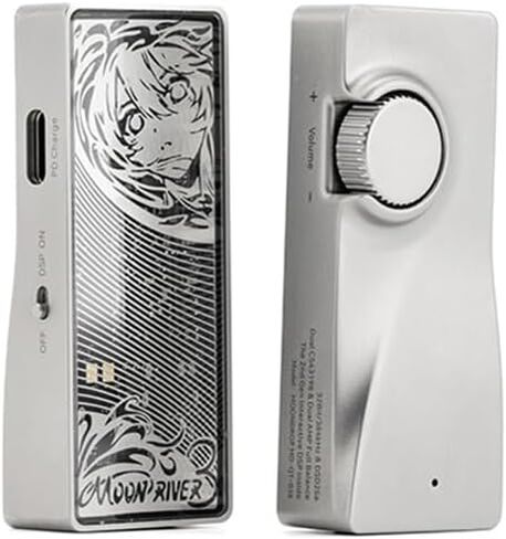 Moondrop MOONRIVER 3 Headphone Amplifier 32Bit/384kHz PCM Decoding with Detachable Type-C Cable 3.5mm+4.4mm Output Connectors in Saudi Arabia