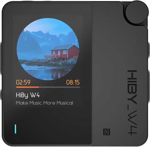 مضخم صوت سماعة رأس بلوتوث HiBy W4 USB DAC، BT 5.4 وNFC، aptX Lossless LDAC، Dual DAC، DSD512 PCM 768 كيلو هرتز، شاشة لمس 2 بوصة، ميكروفون CVC، مخرج متوازن 3.5 مم و4.4 مم in Saudi Arabia