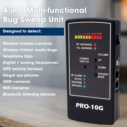 KJB DD804 Model PRO-10G Cell Phone and GPS Detector, Detects All GSM Including Baby-Monitors/GSM Alarm/GSM, Detects Transmitting Spy Phones, Detects GPS Trackers While Transmitting in Saudi Arabia