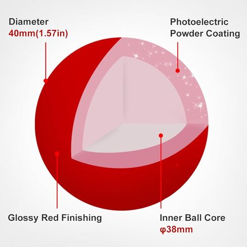 SANWA 2PCS 40mm/1.57in Trackball Replacement Ball for GMAWTB40, GMABTTB41, GMATB39, Kensington Orbit Fusion, and Other Compatible Trackball Mice, Glossy Red + Black in Saudi Arabia