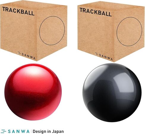 SANWA 2PCS 40mm/1.57in Trackball Replacement Ball for GMAWTB40, GMABTTB41, GMATB39, Kensington Orbit Fusion, and Other Compatible Trackball Mice, Glossy Red + Black in Saudi Arabia