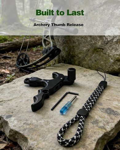 NOVASPARK إصدار إبهام رماية دوار 360 درجة للقوس المركب - حساسية الزناد القابلة للتعديل، مجموعة أدوات مساعدة الذعر المستهدفة مع أدوات كسر واضحة وإعداد للهدف والصيد in Kuwait