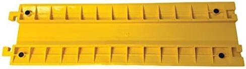 Kable Kontrol Drop Over Cable Protector - 40" Inch Long - Yellow - Channel Size – 4" Width x 1" Height - Overall Width - 11.5" & Height - 1.5" Inch - Polyurethane - 2,000 Lbs per Axle in Saudi Arabia