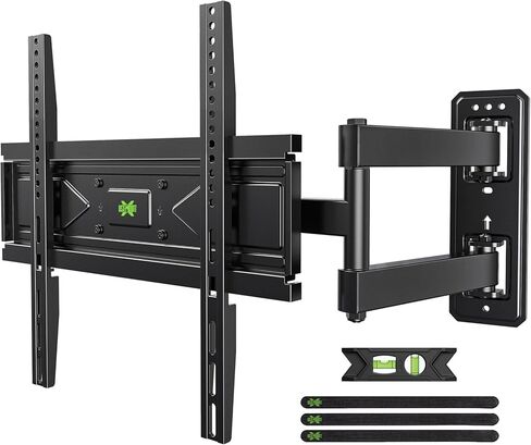 حامل جداري للتلفزيون دوار من USX MOUNT لأجهزة تلفزيون 26-60 بوصة يصل وزنها إلى 80 رطلاً، ذراع مفصلي واحد، دعامة تثبيت على الحائط للتلفزيون كاملة الحركة مع دوار وإمالة، بحد أقصى 400 × 400 مم in Kuwait