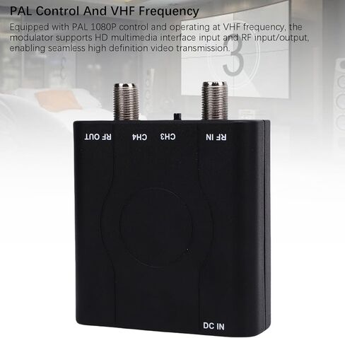 VHF RF Modulator HDMI محول محوري، 1080P PAL Control HDMI محول محوري لإخراج تنسيق NTSC للتلفزيون، التوصيل والتشغيل in Kuwait