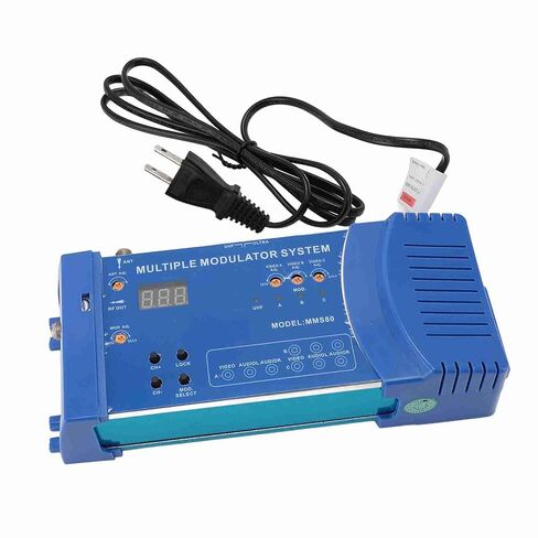 RF Converter Modulator, 3 CVBS Inputs, Support PAL NTSC, 136 Channels. Plug and Play RF Coaxial Modulator for Home TV with F Female Coaxial Input and RF Output (US Plug) in Saudi Arabia