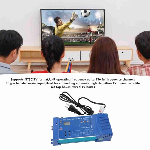 RF Converter Modulator, 3 CVBS Inputs, Support PAL NTSC, 136 Channels. Plug and Play RF Coaxial Modulator for Home TV with F Female Coaxial Input and RF Output (US Plug) in Saudi Arabia