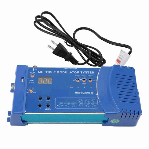 RF Converter Modulator, 3 CVBS Inputs, Support PAL NTSC, 136 Channels. Plug and Play RF Coaxial Modulator for Home TV with F Female Coaxial Input and RF Output (US Plug) in Saudi Arabia