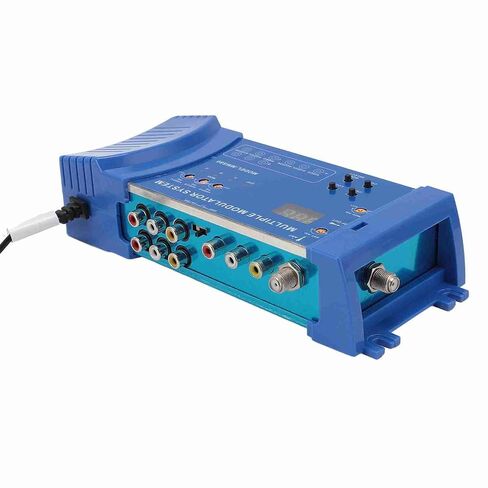 RF Converter Modulator, 3 CVBS Inputs, Support PAL NTSC, 136 Channels. Plug and Play RF Coaxial Modulator for Home TV with F Female Coaxial Input and RF Output (US Plug) in Saudi Arabia