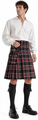 نقبة Lioop الاسكتلندية للرجال، نقبة تقليدية متعددة الاستخدامات من Highland Tartan in Kuwait
