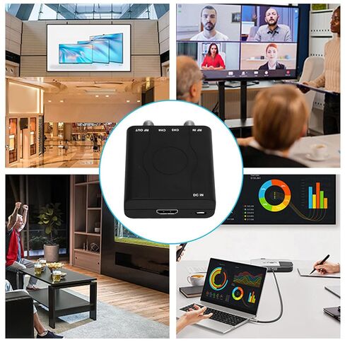 HDMI to RF Modulator, VHF Coaxial Converter with PAL NTSC Format and HDCP 1.4, Audio Video Converter for Home TV in Saudi Arabia