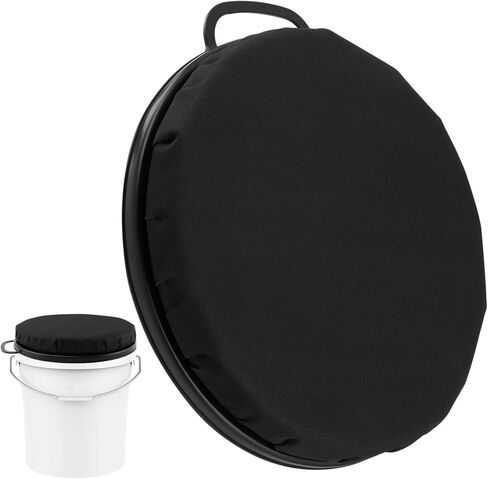 5 Gallon Bucket Seat Lid, 360-Degree Swivel Foam Cushion Bucket Spin Seat with Handle, for Duck Hunting, Fishing, Sports, Gardening and Camping in Saudi Arabia