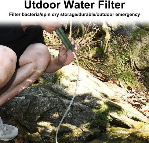 Portable Water Filtration System, 0.01 Micron Purification, Emergency Hiking Camping, Outdoor Activities, Single Unit in Saudi Arabia