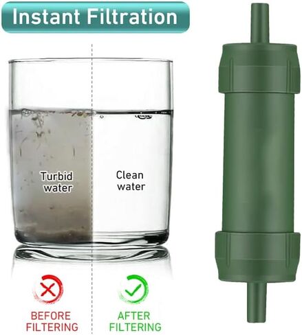 Portable Water Filtration System, 0.01 Micron Purification, Emergency Hiking Camping, Outdoor Activities, Single Unit in Saudi Arabia