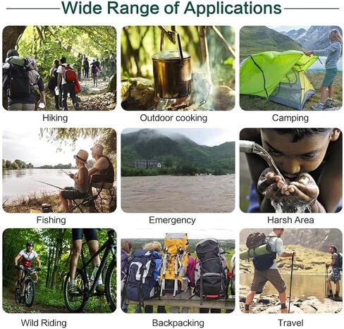 Portable Water Filtration System, 0.01 Micron Purification, Emergency Hiking Camping, Outdoor Activities, Single Unit in Saudi Arabia