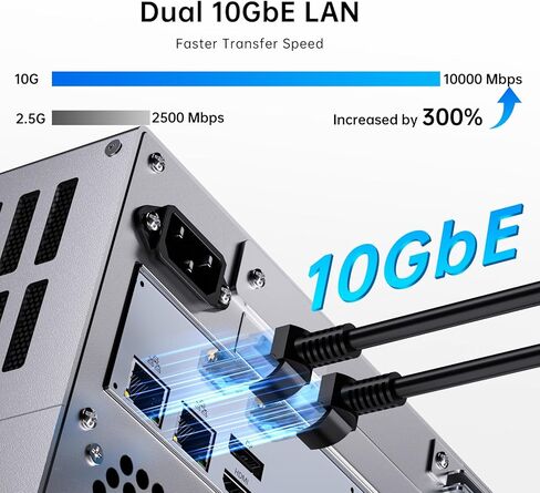 8-Bay Desktop NAS Computer, 16 Cores AI Ultra 9 285H, 32G LPDDR5X 8400MT/s, 8T SSD, Win-11 pro, 2 x 10Gbps LAN, 2 x M.2 PCIE4.0 Slots, Four Display, 8k/4k@60Hz, Support Dual System Network in Saudi Arabia