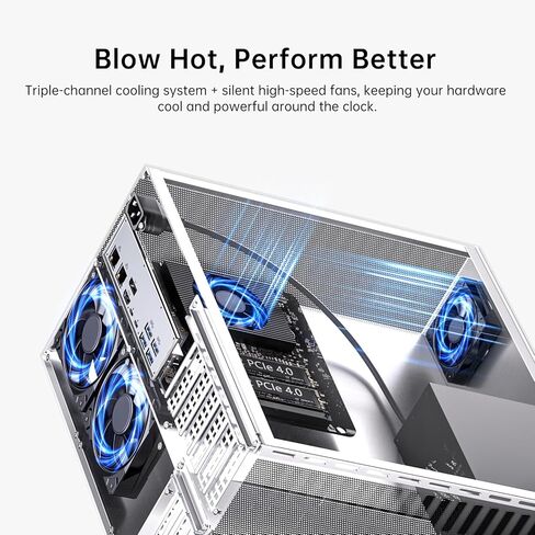 8-Bay Desktop NAS Computer, 16 Cores AI Ultra 9 285H, 32G LPDDR5X 8400MT/s, 8T SSD, Win-11 pro, 2 x 10Gbps LAN, 2 x M.2 PCIE4.0 Slots, Four Display, 8k/4k@60Hz, Support Dual System Network in Saudi Arabia