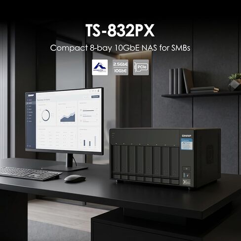 QNAP TS-832PX-4G 8 Bay High-Capacity NAS with 10GbE SFP+ and 2.5GbE in Saudi Arabia