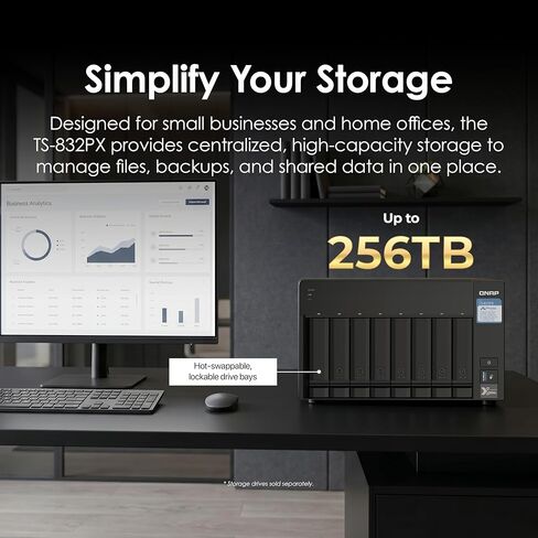 QNAP TS-832PX-4G 8 Bay High-Capacity NAS with 10GbE SFP+ and 2.5GbE in Saudi Arabia