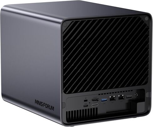 MINISFORUM N5 Air 5-Bay Desktop NAS, AMD Ryzen 7 255, 8C/16T CPU, Radeon 780M, No RAM,No HDD,64GB SSD(MinisCloud OS), 3×M.2 NVMe, 10GbE + 5GbE, OCuLink and USB4 Ports, PCIe x16 Expansion Slot in Saudi Arabia