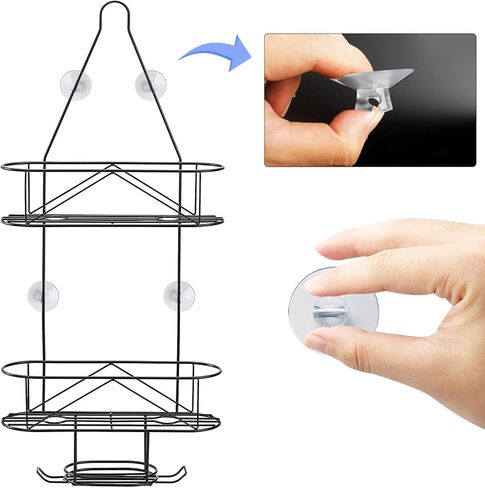 4 Pack Bathroom Shower Caddy Connectors Suction Cups, Heavy Strength Clear Suction Cups Compatible with Zenna Home, Simple Houseware, GeekDigg, Plumboss, Splash Home in Saudi Arabia