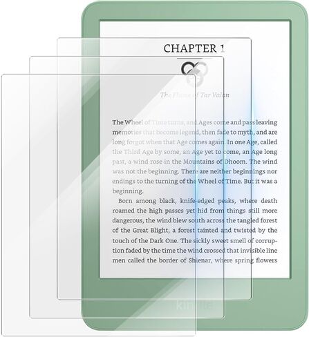 MoKo 2 Pack Tempered Glass Screen Protector for 6 Inch 11th Generation Basic E-Reader, Kobo Clara BW, Clara Color, Anti-Bubble & Scratch 9H Hardness Film HD Clear Glass, Case Friendly in Saudi Arabia