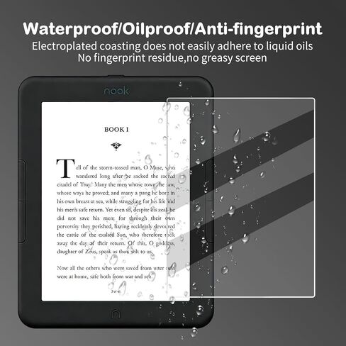 واقي شاشة مضاد للوهج لقارئ الكتب الإلكترونية Nook GlowLight 4 / Nook GlowLight 4e مقاس 6 بوصات، مضاد لبصمات الأصابع، مقاوم للخدش، ملمس ورقي، طبقة ناعمة من مادة PET، عبوتان (غير لامع) in Saudi Arabia
