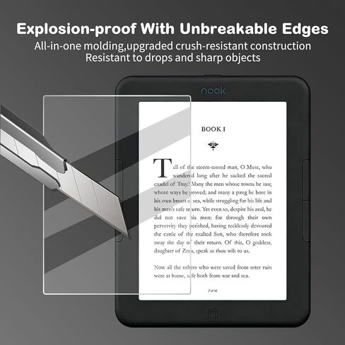 واقي شاشة مضاد للوهج لقارئ الكتب الإلكترونية Nook GlowLight 4 / Nook GlowLight 4e مقاس 6 بوصات، مضاد لبصمات الأصابع، مقاوم للخدش، ملمس ورقي، طبقة ناعمة من مادة PET، عبوتان (غير لامع) in Saudi Arabia
