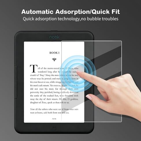 واقي شاشة مضاد للوهج لقارئ الكتب الإلكترونية Nook GlowLight 4 / Nook GlowLight 4e مقاس 6 بوصات، مضاد لبصمات الأصابع، مقاوم للخدش، ملمس ورقي، طبقة ناعمة من مادة PET، عبوتان (غير لامع) in Saudi Arabia
