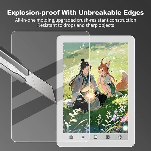 Anti-Glare Screen Protector for Bigme B6 Color eReader (6",2025), Anti Fingerprint, Scratch Resistant, Paper Texture Feel Nano Matte PET Soft Film, 2-Pack (Matte) in Saudi Arabia