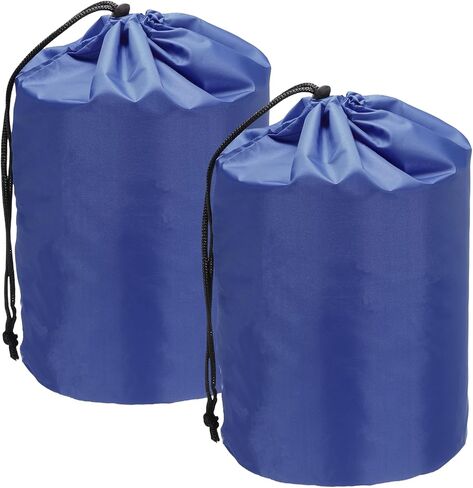 Stuff Sack, Nylon Waterproof Storage Sacks Portable Drawstring Outdoor Products Ditty Bag Ultralight Dust Flap 14 x 27 Inch & 2Pcs & Army Green - Fit for (Camping/Traveling/Hiking) in Saudi Arabia