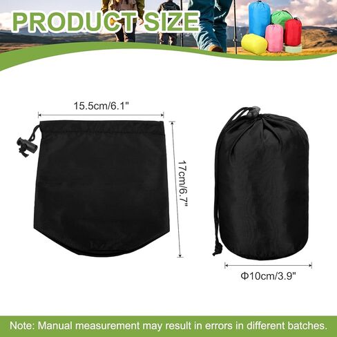 uxcell Stuff Sack، نايلون مقاوم للماء قابل للحمل برباط غبار، أكياس أشياء، حقيبة جافة خفيفة الوزن للتخييم والمشي لمسافات طويلة وحقائب الظهر والسفر in Kuwait