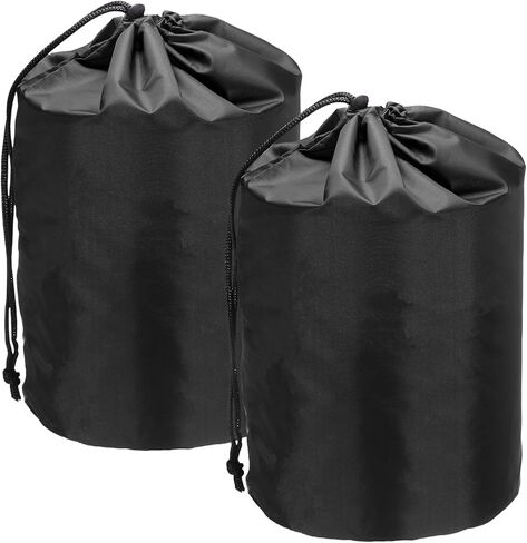 Stuff Sack, Nylon Waterproof Storage Sacks Portable Drawstring Outdoor Products Ditty Bag Ultralight Dust Flap 14 x 27 Inch & 2Pcs & Army Green - Fit for (Camping/Traveling/Hiking) in Saudi Arabia