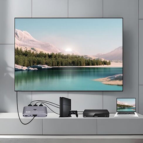 محول HDMI 4K@60 هرتز، 3 منافذ HDMI Switch 3 في 1 مع جهاز تحكم عن بعد بالأشعة تحت الحمراء، يدعم 4K، 3D، 1080P، HDMI 2.0، HDCP 2.2، Ultra HD للتلفزيون عالي الدقة، PS4/5، وحدات التحكم بالألعاب وما إلى ذلك in Kuwait