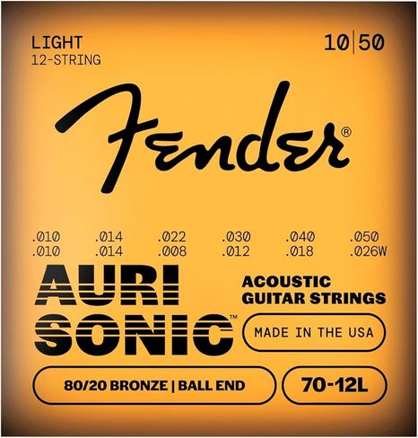 Fender 80/20 Bronze Acousitc Guitar Strings, Ball End, 70XL .010-.048 in Saudi Arabia