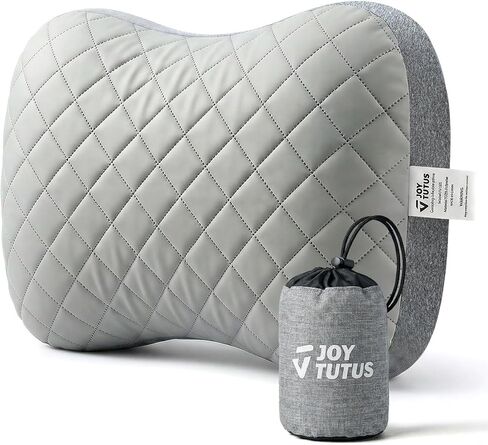 JOYTUTUS Inflatable Camping Pillow with Washable Removable Pillow Cover, Portable Ultralight Air Pillow for Travel,Backpacking,Hiking, Ergonomic Design Full Neck&Lumbar Support in Saudi Arabia